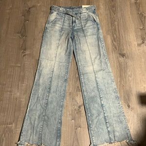 American eagle wide leg jeans x-long high rise